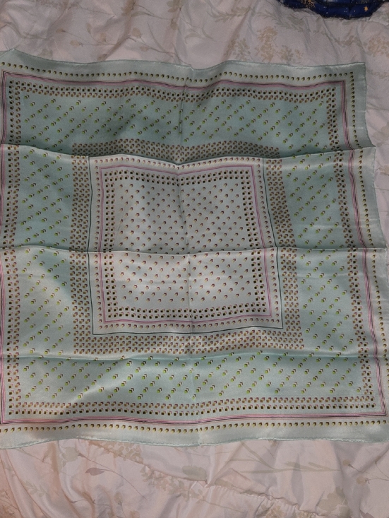 Carlisle Accessories - Carlisle Mint Green Silk-Blend Scarf with Pink and Gold Accents